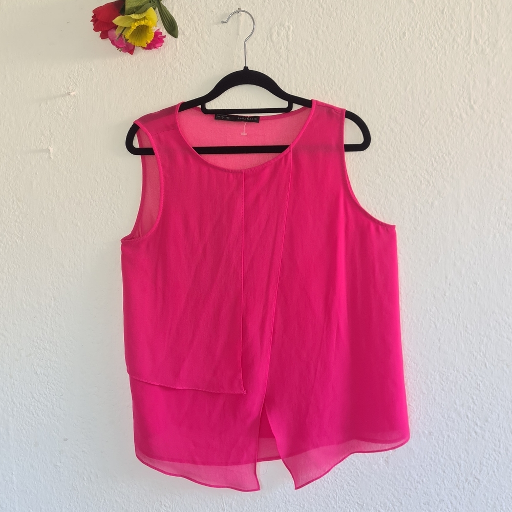 Zara pink top size L - Picture 1 of 2